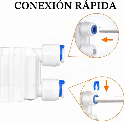 Vista 4 de Válvula de cierre automático de tubo de 1/4 de pulgada, con accesorios de conexión rápida, para sistema de filtro de agua de ósmosis inversa RO