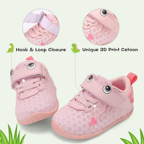 Vista 7 de JIASUQI Zapatos deportivos transpirables para bebés y niñas de 0 a 18 meses