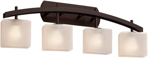 Vista 6 de Justice Design Group Lighting FSN-8594-55-FRCR-MBLK Archway - Barra de baño, color negro mate Mate negro