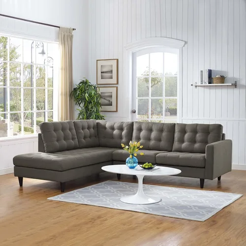 Vista 37 de Modway EEI-1547-DOR Empress Mid-Century - Sofá biplaza tapizado de tela en gris