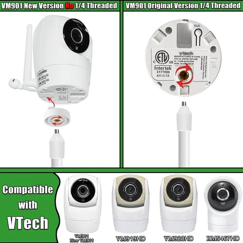 Vista 2 de Soporte de monitor de bebé mejorado más fuerte para VTech VM901 VM5463