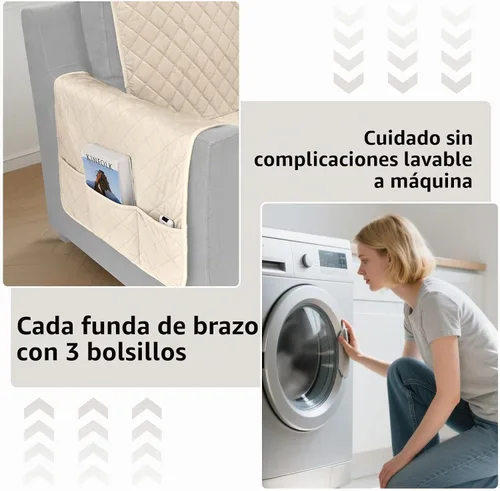 Vista 7 de Fundas impermeables para sofá seccional de esquina en forma de L, de terciopelo, juego de 6 piezas, funda en forma de U para sofá, para perros
