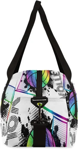 Vista 6 de Bolsa de deporte para niños, bolsa deportiva para adolescentes, niños y niñas, pequeña, impermeable, durante la noche, fin de semana, bolsa de viaje