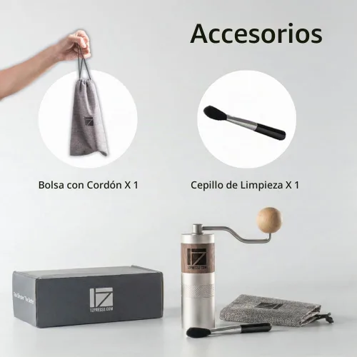 Vista 11 de 1Zpresso Molinillo de café manual Q – Mango de manivela con rebaba cónica de acero inoxidable, adecuado para goteo, prensa francesa, preparación