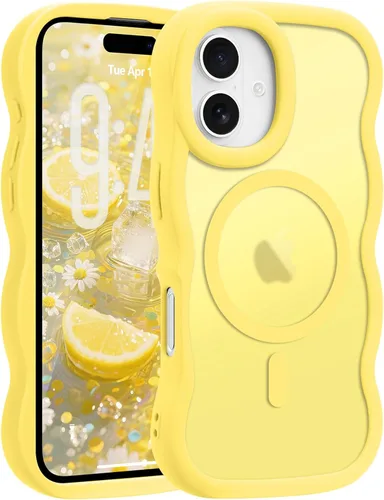 Vista 111 de Pepmune - Funda para iPhone 12 Pro Max con marco ondulado y estructura rígida, color mate claro, cubierta trasera unisex, compatible con Magsafe