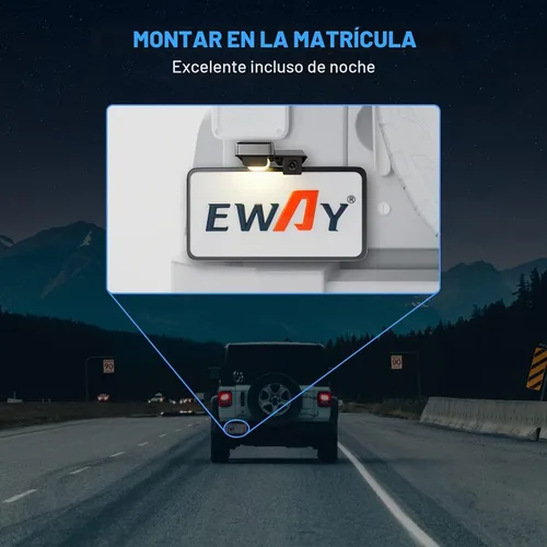 Vista 5 de EWAY Cámara de visión trasera de seguridad para Jeep Wrangler 2007-2018 Cámara de matrícula de marcha atrás y para Jeep Wrangler JK cámara