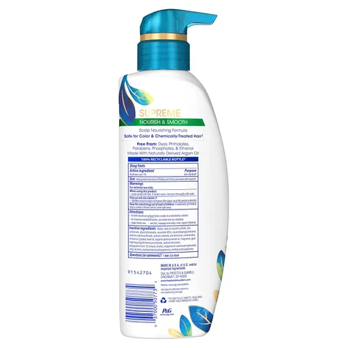 Vista 7 de Head & Shoulders Supreme Sulfate Free Nourish & Smooth Shampoo 11.8oz