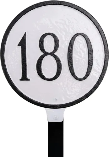 Vista 21 de Montague - Placa circular de metal con estaca para césped, 6.5 x 6.5 pulgadas, cobre antiguo/cobre