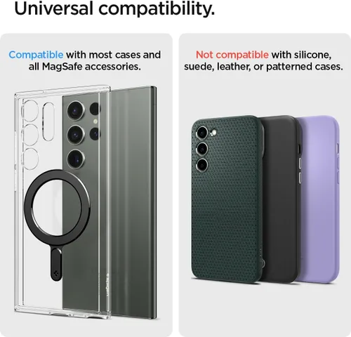 Vista 2 de Spigen Adaptador de placa de anillo magnético para carga inalámbrica MagSafe y Pixelsnap Acc, compatible con iPhone 17-11, Pixel 10-9, Galaxy S25