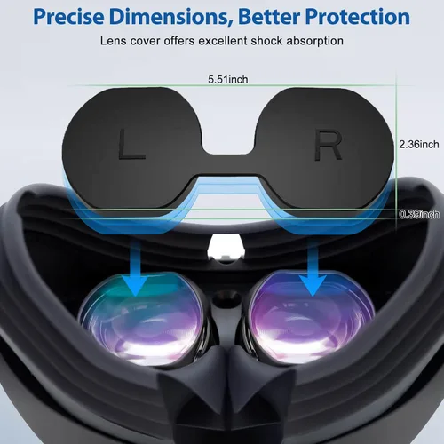 Vista 7 de PECOOVR Lens Protector Glasses Spacer for PSVR 2 Prevent Eyeglass from Scratching + Thickened Silicone Lens Protection Cap Cover for Playstation VR2