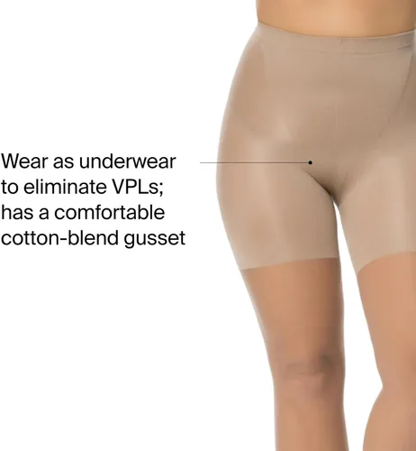 Vista 4 de SPANX Power Capri - Pantimedias sin pies moldeadoras para el cuerpo para control del núcleo, longitud ajustable, cintura cómoda