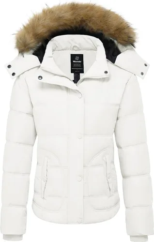 Vista 10 de wantdo - Abrigo de invierno con capucha para mujer, chaqueta acolchada gruesa, parka cálida Negro