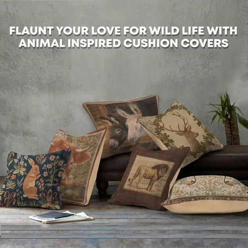 Vista 4 de Charlotte Home Fundas de almohada – Funda de almohada decorativa de 14 x 14 pulgadas para sofá y cama – Fundas de cojín de conejo francés