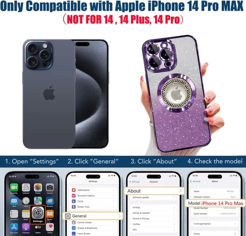 Vista 48 de Misscase Funda magnética con purpurina para iPhone 11 compatible con MagSafe, protección completa, delgada, a prueba de golpes, antiarañazos