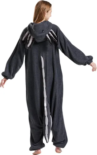 Vista 6 de DarkCom Unisex Adult Cosplay Animal Onesie Halloween Costume Christmas One Piece Pajamas Sleepwear for Women Men
