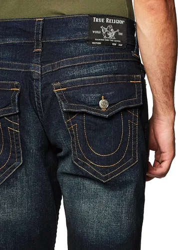 Vista 2 de True Religion Men's Ricky Straight Leg Jean with Back Flap Pockets