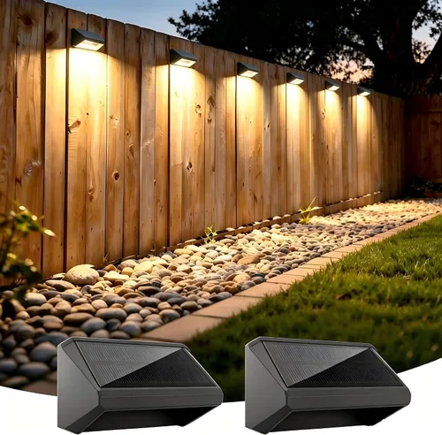 Vista 23 de Luces solares para valla al aire libre, paquete de 12 luces RGB Blanco