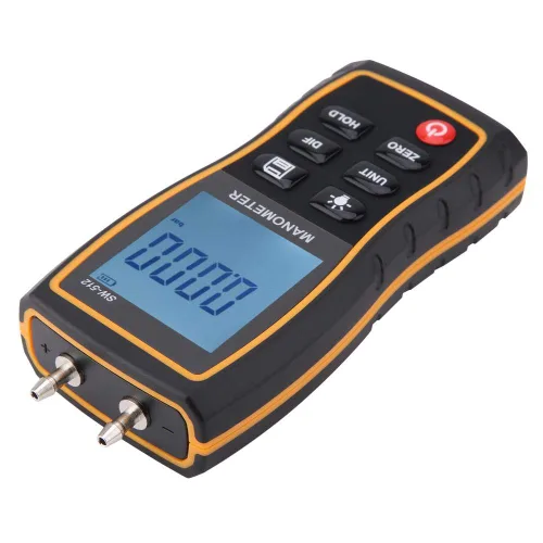 Vista 9 de Manómetro diferencial profesional de la presión diferencial de Digitaces SW-512B alto manómetro