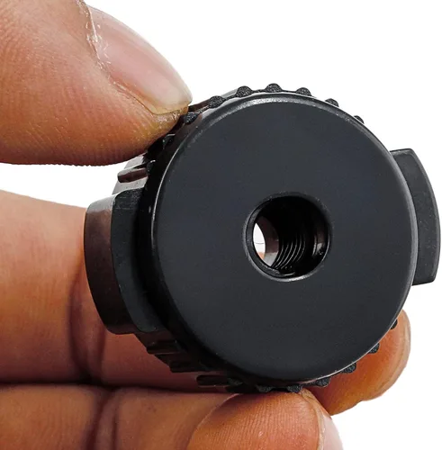 Vista 3 de Jiozermi 6 piezas de platillo negro tuercas accesorios de tambor, 0.315 in plástico liberación rápida platillo mate tuerca