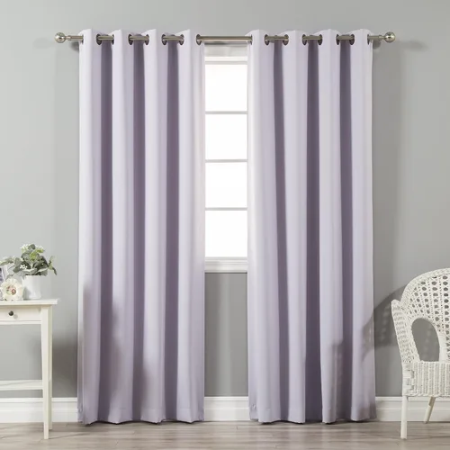 Vista 32 de Best Home Fashion Cortinas opacas aisladas térmicamente - Parte superior del ojal de bronce antiguo - 52" de ancho x 84" Largo - (Juego de 2 Paneles)