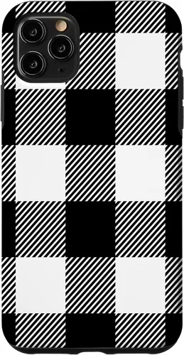 Vista 13 de Buffalo Plaid Black White Phone Case for iPhone 17