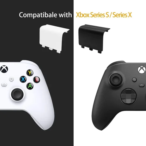 Vista 2 de KELIFANG Replacement Battery Cover Door Compatible with Xbox Series X, Xbox Series S Controller, Battery Back Shell Repair Part Compatible with Xbox