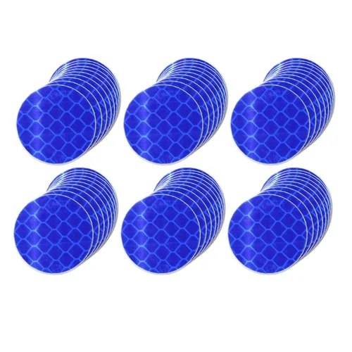 Vista 47 de Pegatinas reflectantes 1 pulgada de diámetro Redondas Reflectoras, Cinta adhesiva impermeable al aire libre de alta visibilidad (80 piezas)