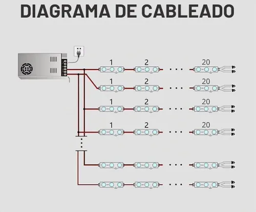 Vista 5 de Mini módulo LED DC12V 3000K blanco cálido 0.5W luz decorativa impermeable para letreros publicitarios de letras con cinta adhesiva en la parte