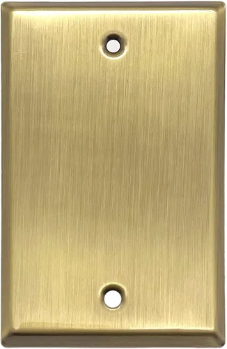 Vista 29 de Rio Salto BRASS Signature Collection MIDSIZE - Placa de pared de metal dorado para interruptor de luz o cubierta de tomacorriente, placa de pared