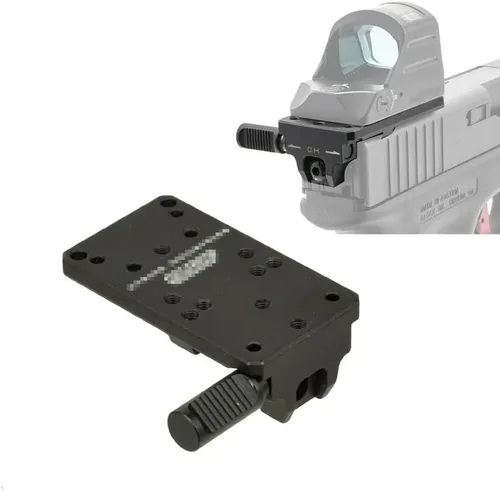 Vista 7 de Gotical Universal Optics Mount Pistol Red Dot Alcance Reflex Placa Base Pistola 17 19 22 23 Visión Trasera Reflex Mount
