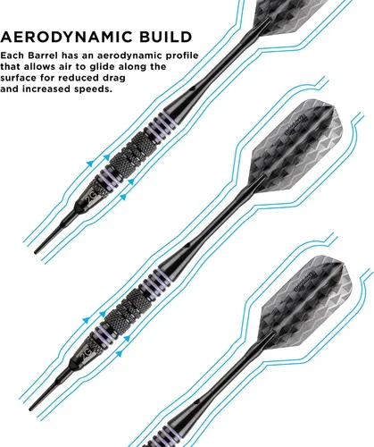 Vista 10 de Viper by GLD Products Bobcat Adjustable Weight Soft Tip Darts with Storage/Travel Case