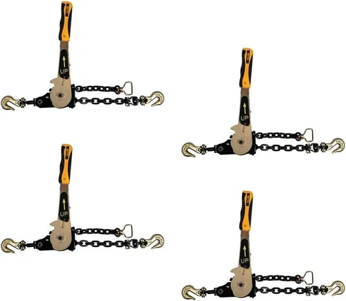 Vista 20 de Mytee Products Tensor de Cadena con Trinquete Fácil de 1/4" - 5/16" con Ganchos de Agarre y 2500 lbs WLL - Tensor de Carga con Trinquete de Amarre