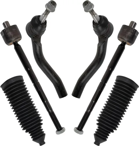 Vista 329 de TRQ Kit de dirección delantera con barra de acoplamiento de fuelle de piñón y cremallera compatible con Toyota Echo 2000-2005