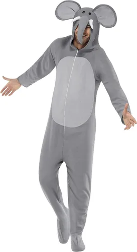 Vista 3 de Disfraz de elefante unisex para adultos