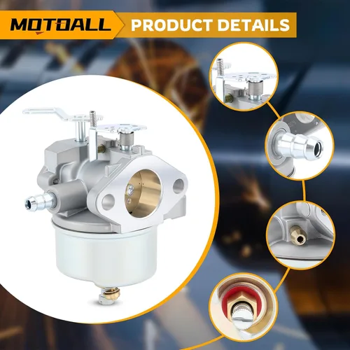 Vista 4 de Carburador MOTOALL para quitanieves 640349 640052 640054 632334A 632334 para John Deere 526 726 732 826 1032 Carburador ajustable HM80-155392P
