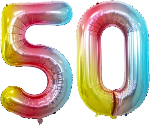 Vista 108 de Goer, conjunto de globos de papel aluminio para decoraciones de cumpleaños, globos de las letras de feliz cumpleaños y de números Oro