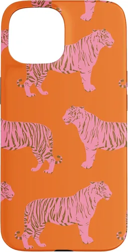 Vista 6 de Funda para iPhone 17 con diseño de tigre rosa y naranja