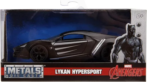 Vista 5 de Jada Toys Metals - Vehículo fundido a presión Avengers W Motors Lykan HyperSport, a escala 1:32, color negro (JA30302)