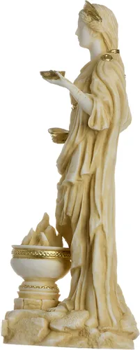 Vista 3 de BEAUTIFUL GREEK STATUES Hestia Goddess of The Hearth, Home Family y The State Statue - Tono dorado de 6.69 pulgadas