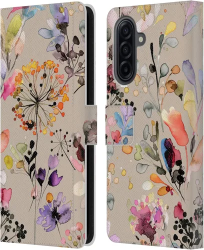 Vista 160 de Head Case Designs Officially Licensed Ninola Beige Wild Grasses Leather Wallet Case Compatible with Samsung Galaxy A07 4G