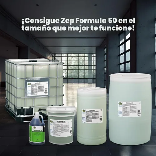 Vista 8 de Zep Formula 50 Limpiador y desengrasante - 5 galones (1 unidad) 85935 - Multiusos, resistente, uso en pisos, paredes, superficies de metal sin