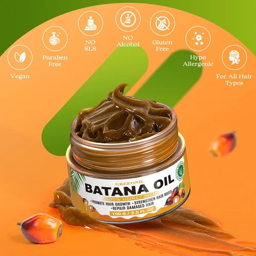 Vista 5 de GREEONIL Aceite de batana para el crecimiento del cabello, 100 % puro, prensado en frío, tratamiento orgánico para el cabello y cuero cabelludo