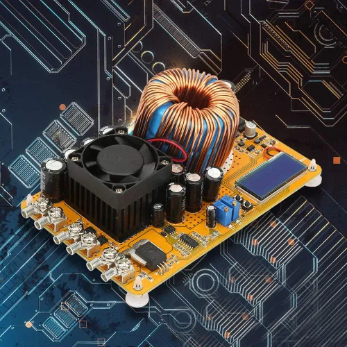 Vista 2 de YWBL-WH Módulo de fuente de alimentación Convertidor de alimentación DC-DC 8-40V a 0-32V 50A 800W Módulo reductor ajustable con ventilador disipador