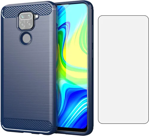 Vista 9 de Asuwish Funda de teléfono para Xiaomi Redmi Note 9 / Redmi 10X 4G con protector de pantalla de vidrio templado y accesorios para celda, silicona TPU