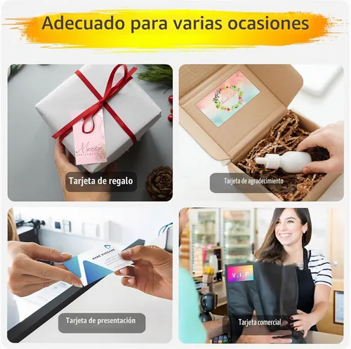 Vista 5 de Tarjetas de visita personalizadas con tu logo, personalizables 100 piezas de impresión de doble cara, personalizadas para pequeñas tarjetas de 300