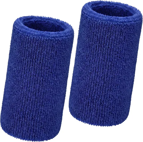 Vista 14 de WILLBOND 2 muñequeras de 6 pulgadas para hombres y mujeres, bandas de algodón atléticas de humedad para tenis, baloncesto, correr