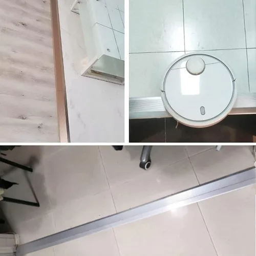 Vista 6 de Tira de transición de piso, tiras de transición de aluminio para puerta, transición de suelo adhesivo de 35.4 pulgadas, para borde de puerta