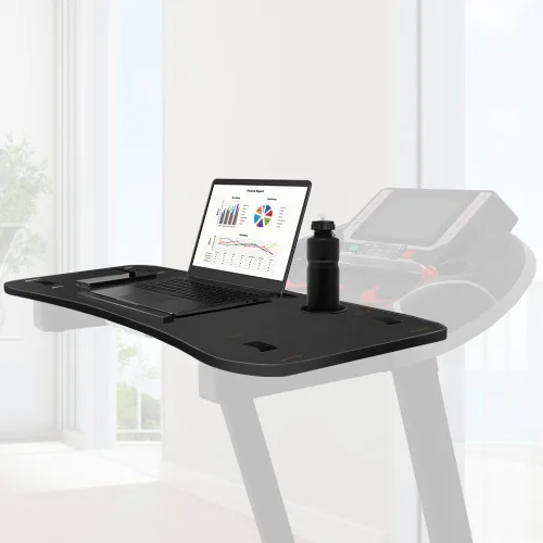 Vista 2 de KELIXU 39" Treadmill Desk Attachment, Universal Walking Laptop Holder Desk Ergonomic Platform Workstation for Treadmill with Cup Holder