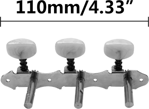 Vista 6 de Afinadores de cuerdas de guitarra clásica, cabezales de máquina, clavijas de afinación, clavijas 3L3R 1:14 compatibles con guitarra clásica