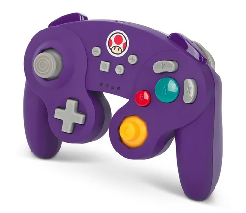 Vista 5 de PowerA GameCube Style Wireless Controller for Nintendo Switch/Switch 2 / Switch Lite/OLED Model - Toad, Officially Licensed by Nintendo
